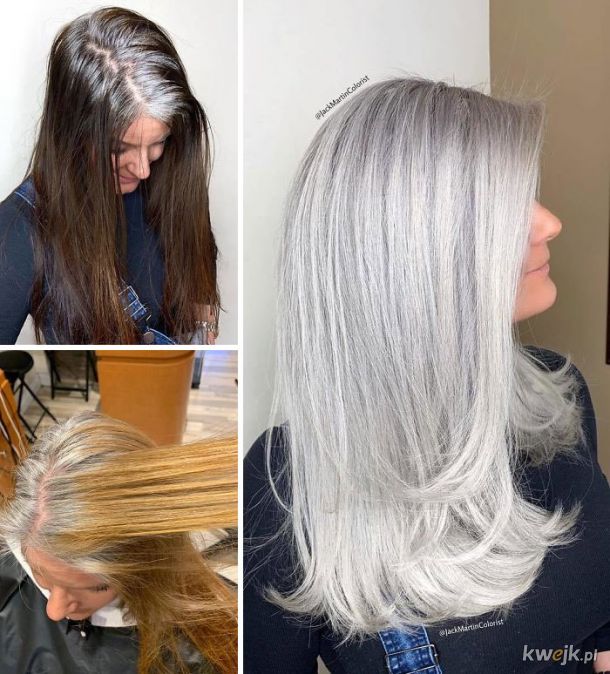 Siwe włosy można farbować... ale po co?