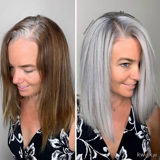 Siwe włosy można farbować... ale po co?