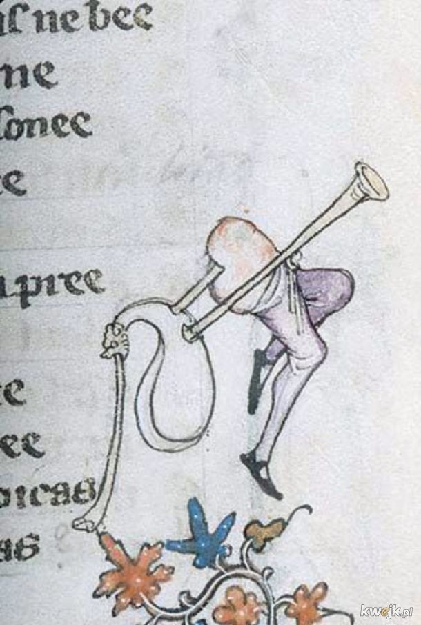 Średniowieczni iluminatorzy naprawdę mieli dziwny fetysz trąbek w pupie