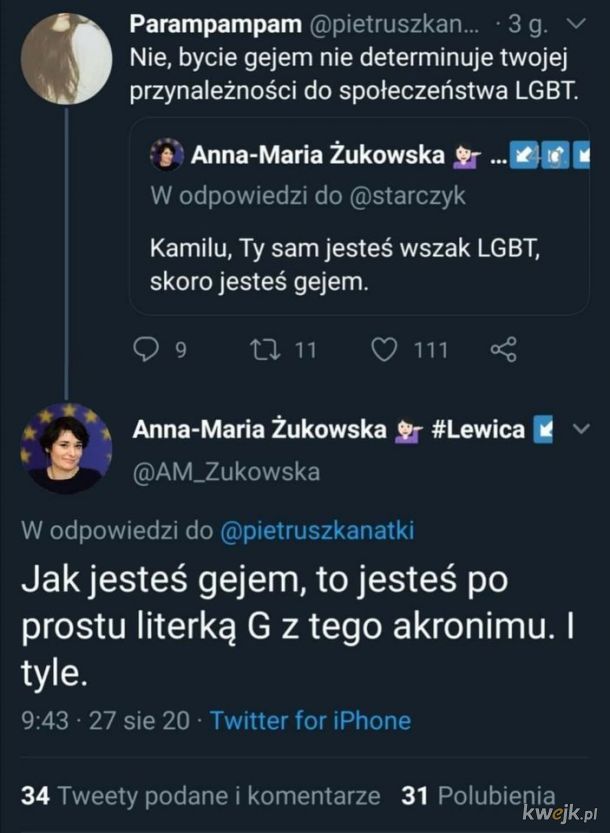 LGBT to nie ludzie, LGBT to literki~Anna Maria Żukowska