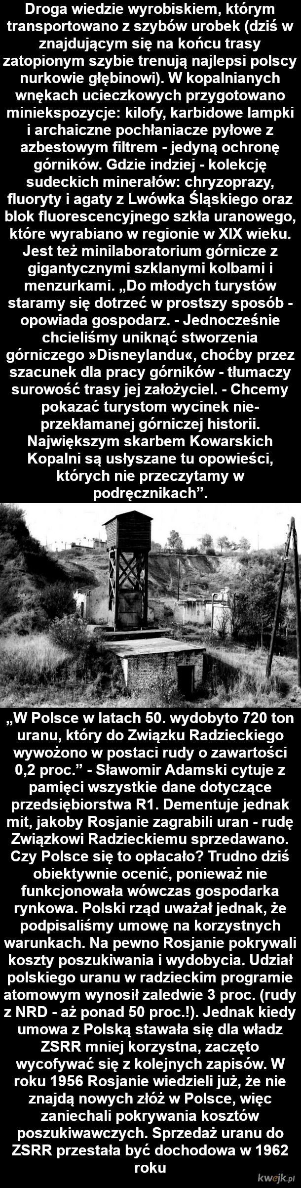 Historia tajnych kopalń uranu w Polsce za porozumieniem Polski i ZSRR