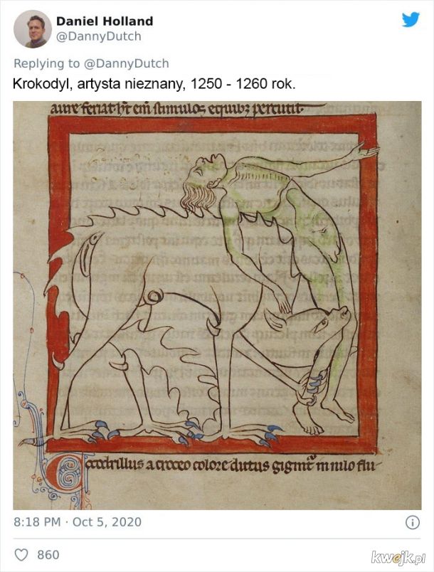 Oto jak średniowieczni artyści wyobrażali sobie zwierzęta, których nigdy w życiu nie widzieli