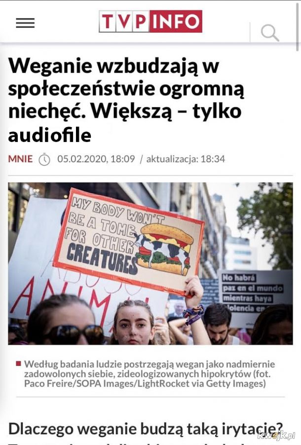 Naczelni wrogowie polskości: weganie, audiofile i moderatorzy z elektrody