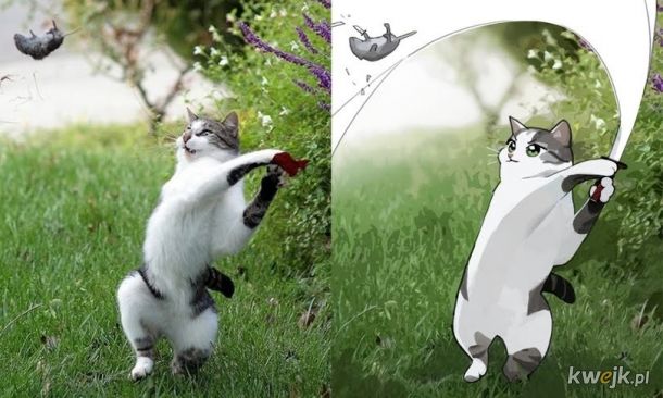 Piękne rysunki na podstawie śmiesznych kotków, obrazek 9