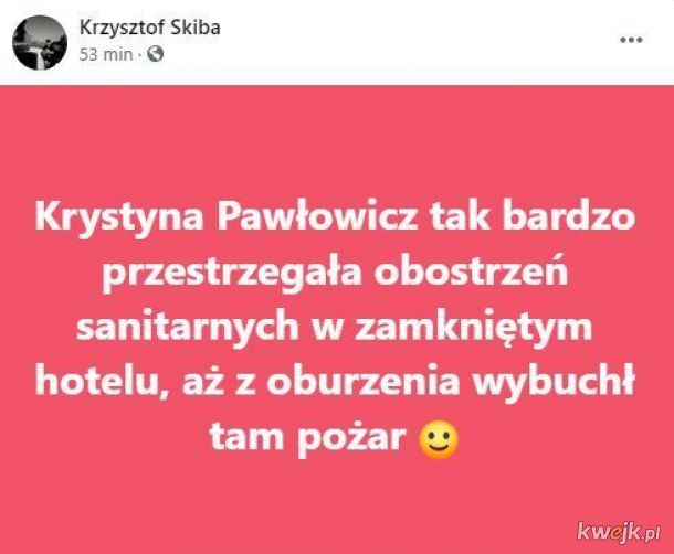 Krystyna Pawłowicz ewakuowana przez SOP z luksusowego hotelu, który ponoć miał być nieczynny z powodu obostrzeń