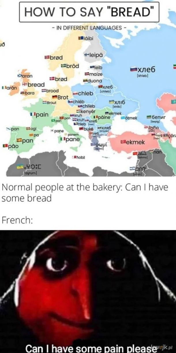 Chleb w różnych językach