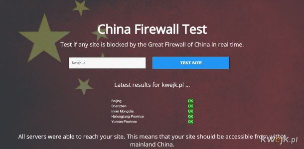 china TEST Error