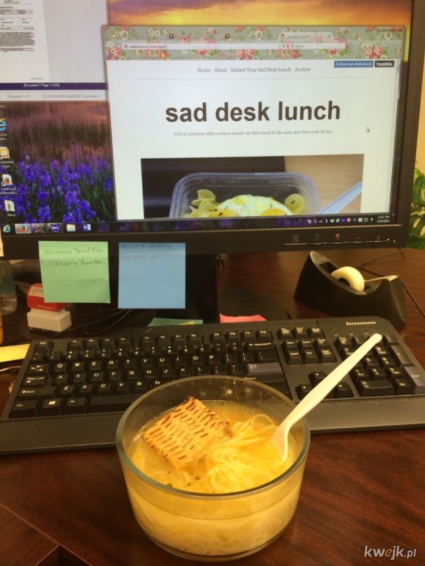 Sad Desk Lunch, czyli "fantazyjne" obiadki robione do pracy