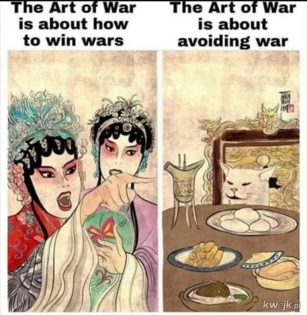 Jest o tym jak wygrywać wojny unikając ich.