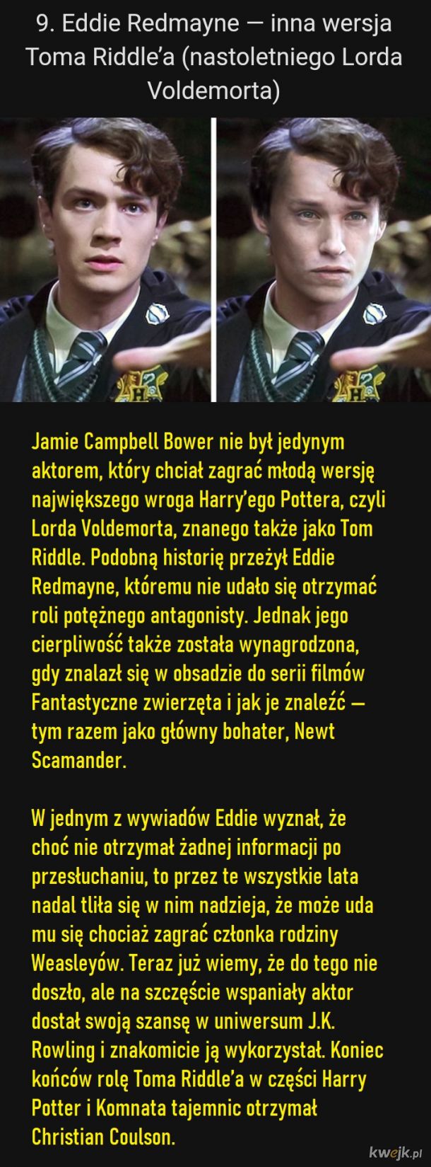 Inni aktorzy, którzy mogli zagrać w Harrym Potterze
