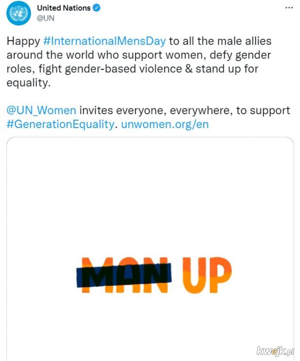 Dzień mężczyzn według ONZ