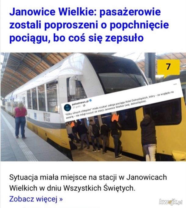Legenda głosi, że pasażer, który przepchnie pociąg, zostanie nowym prezesem MPK Wrocław