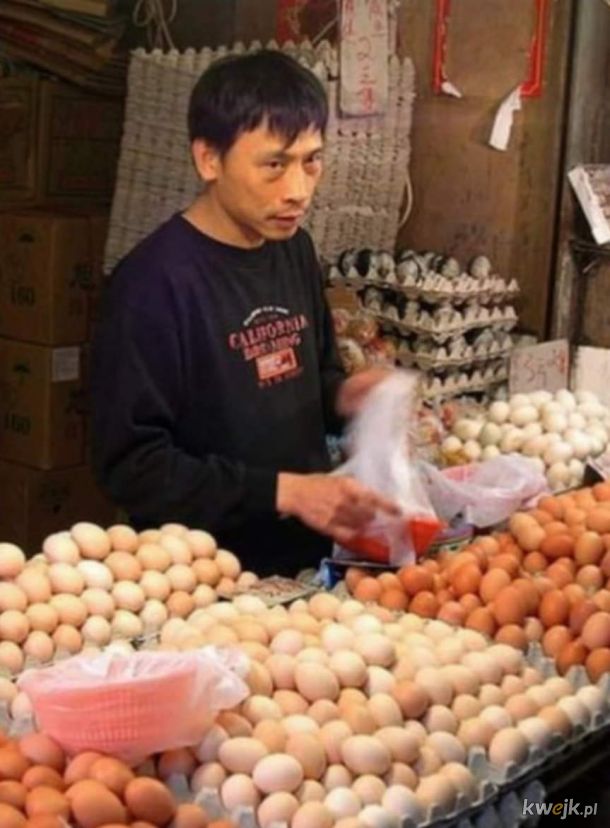 Daj chiński sprzedawca jaj