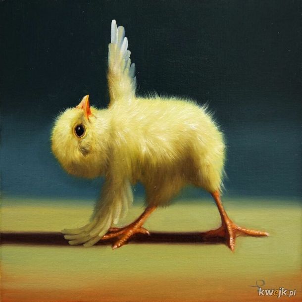 Kurczaczkowa joga namalowana przez Lucie Heffernan, obrazek 3