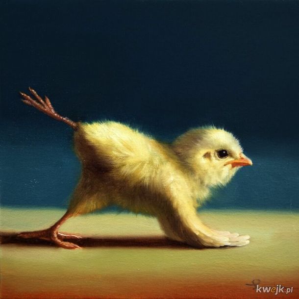 Kurczaczkowa joga namalowana przez Lucie Heffernan, obrazek 14