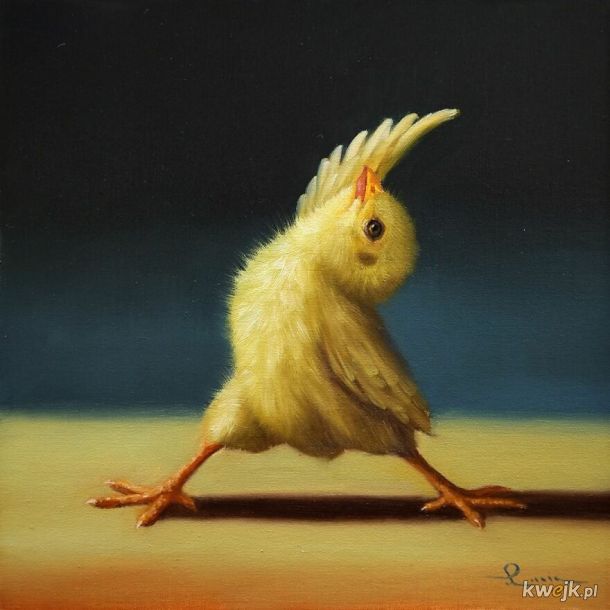 Kurczaczkowa joga namalowana przez Lucie Heffernan, obrazek 11