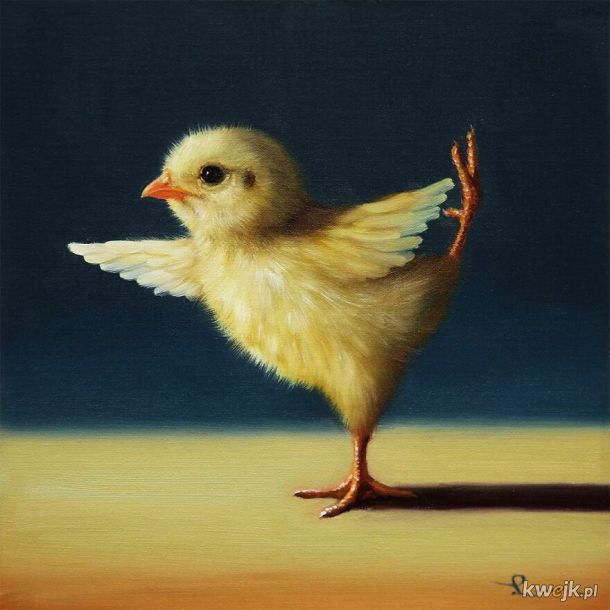 Kurczaczkowa joga namalowana przez Lucie Heffernan, obrazek 7