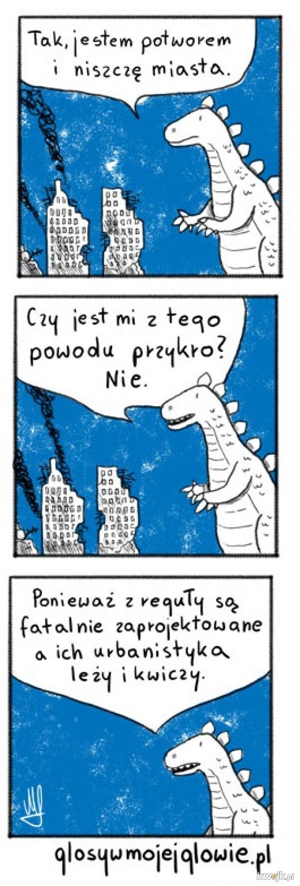 Trafne spostrzeżenie Godzilli, czyli abstrakcyjne komiksy Maćka Łazowskiego
