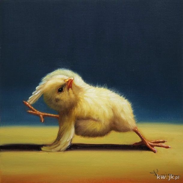 Kurczaczkowa joga namalowana przez Lucie Heffernan, obrazek 8
