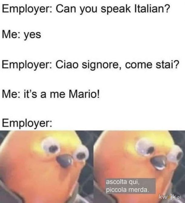 Gdakasz po włosku?