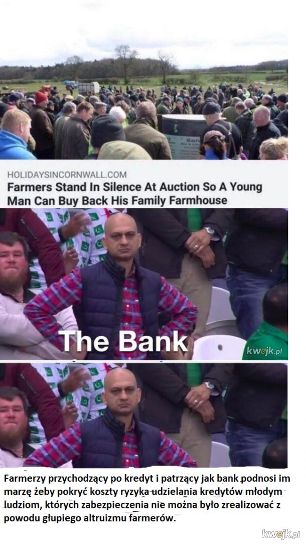 Zmowa farmerów by ograbić niewinny altruistyczny bank. Zakonczenie.