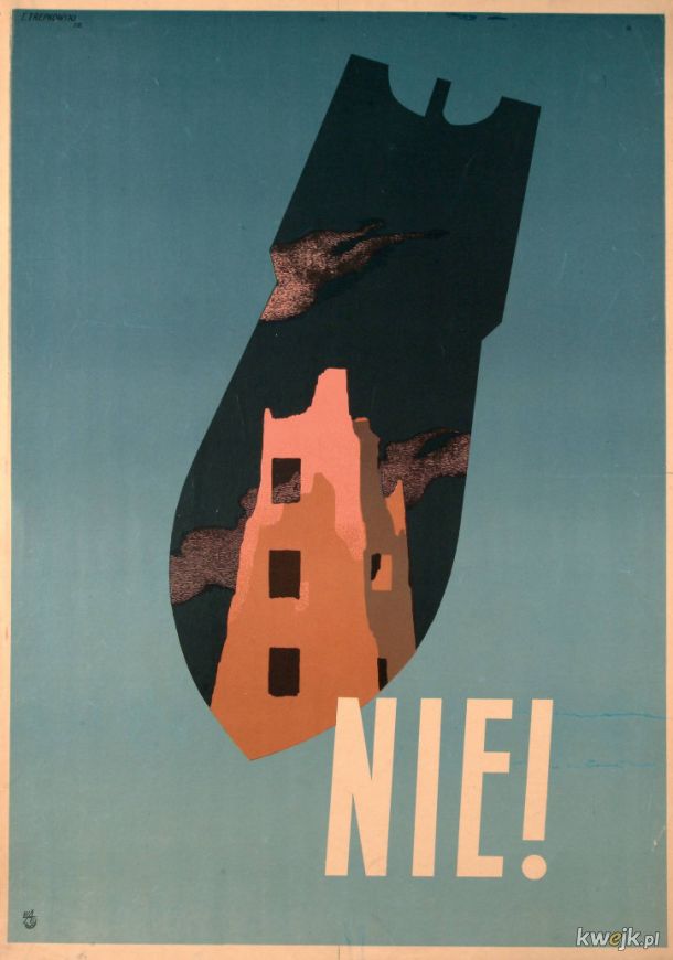 Plakat Tadeusza Trepkowskiego z 1954 roku niestety znów krzyczy: Nigdy więcej wojny!