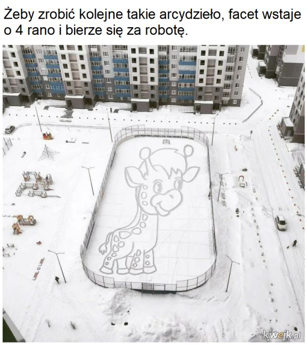 Fajne rysunki na śniegu na osiedlu, zrobione przez Leonida Valitova z Jekaterynburga, obrazek 2