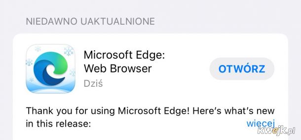 nadchodzi wiosna, tymczasem nowa ikonka Microsoft Edge