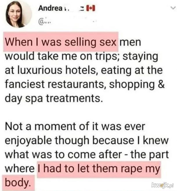 Jak być lewarem: prostytutka twierdzi, że jest gwałcona po udzieleniu świadomej zgody na seks.