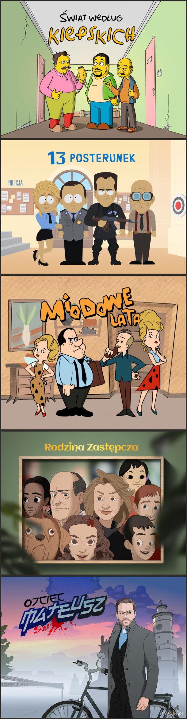 A gdyby polskie seriale były w wersji animowanej? Oto wersja ilustratora Adama Lapko.