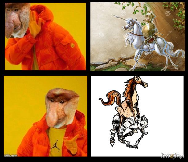 To był koń na białym rycerzu