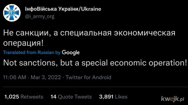 Panie Putinku, to nie sankcje, to specjalna, ekonomiczna operacja!