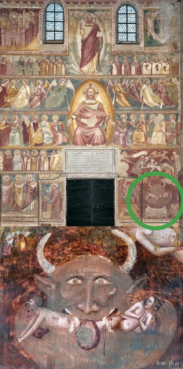 Włoski fresk XIV-wieczny