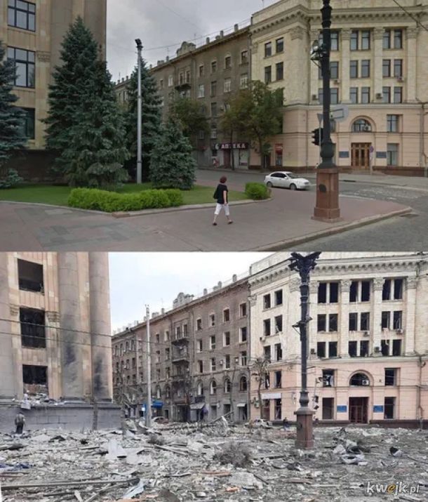 Przed i po "niesieniu pokoju przez rosjan"