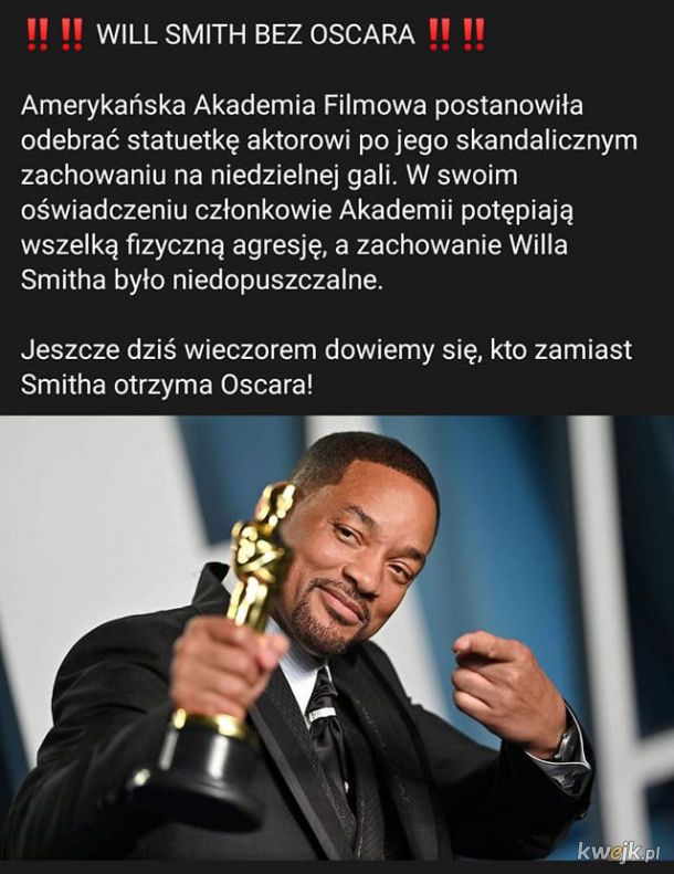 Will Smith bez Oscara