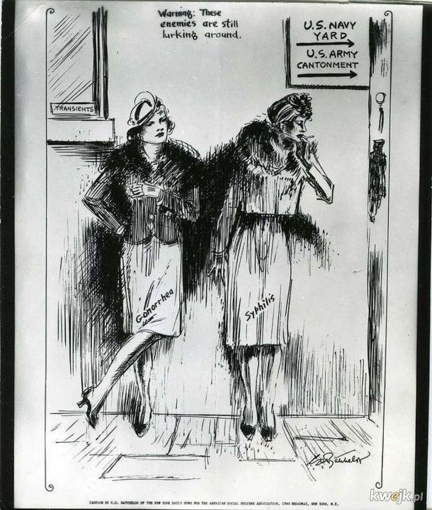 Plakaty z czasów II wojny światowej zachęcające by nie korzystać z usług prostytutek, obrazek 16