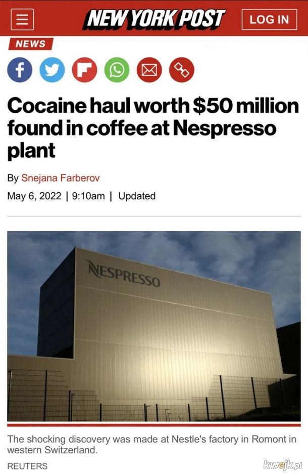 Znalezli kokainy za 25 mln USD