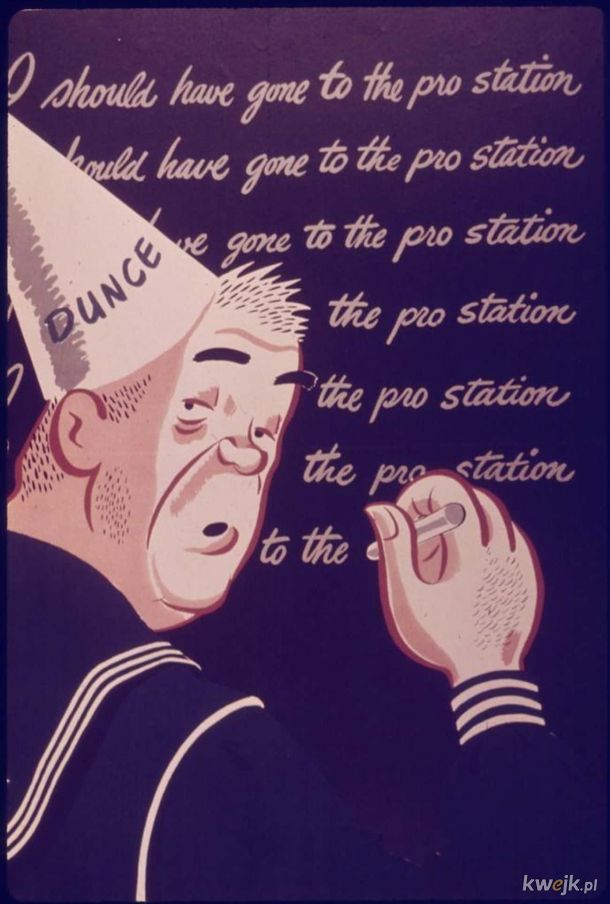 Plakaty z czasów II wojny światowej zachęcające by nie korzystać z usług prostytutek