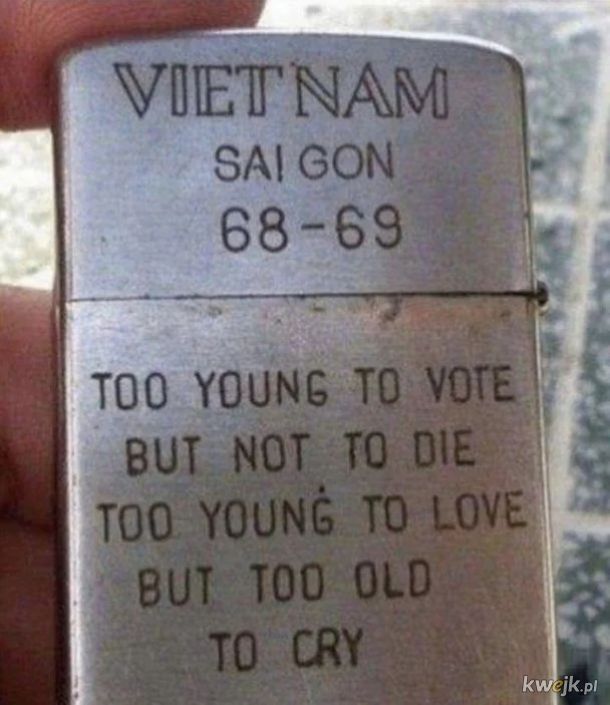 Za młodzi, za starzy... (pamiątka z Wietnamu)