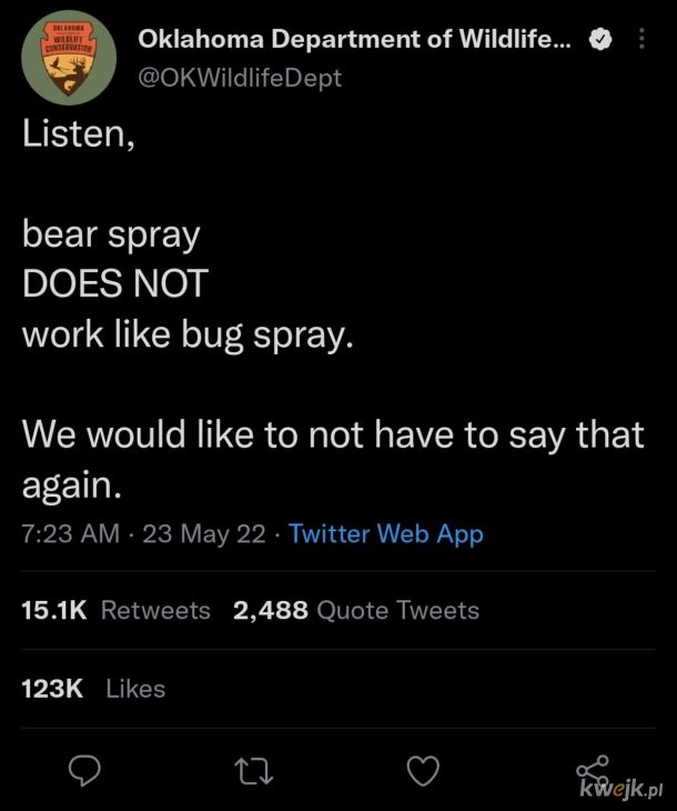 Spray na niedźwiedzie.