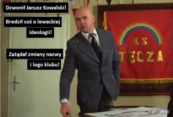 Zbiór tęczowych memów z okazji odklejenia Janusza Kowalskiego