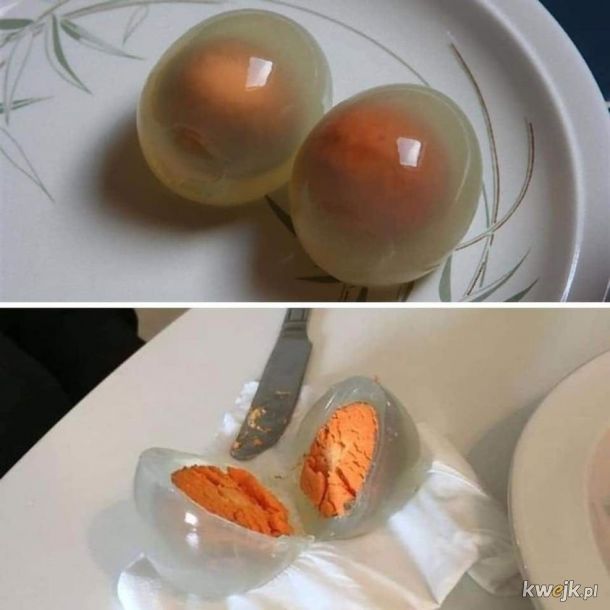 Jajo pingwina po ugotowaniu