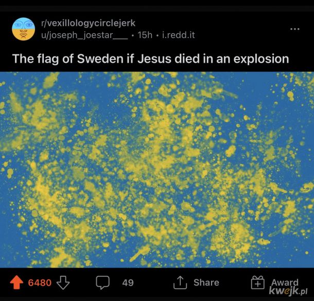 Flaga Szwecji gdyby Jezus zginął w wybuchu