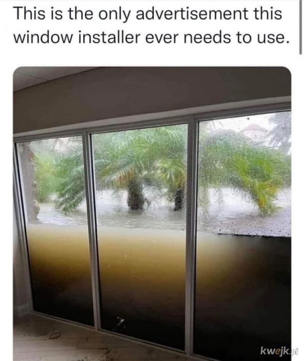 Jedyna reklama jakiej potrzebuje instalator tych okien.