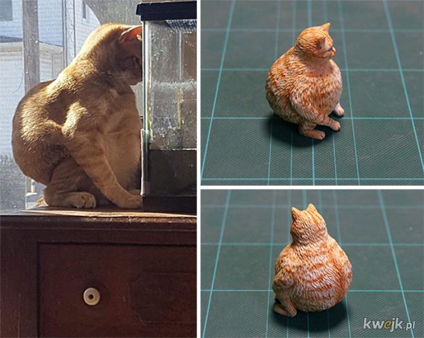Japoński artysta stworzył rzeźby na podstawie zabawnych memów ze zwierzętami