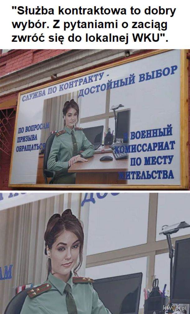 Sasza reklamuje w Rosji śmierć za putlera na ukraińskim froncie (w sumie imię się zgadza)