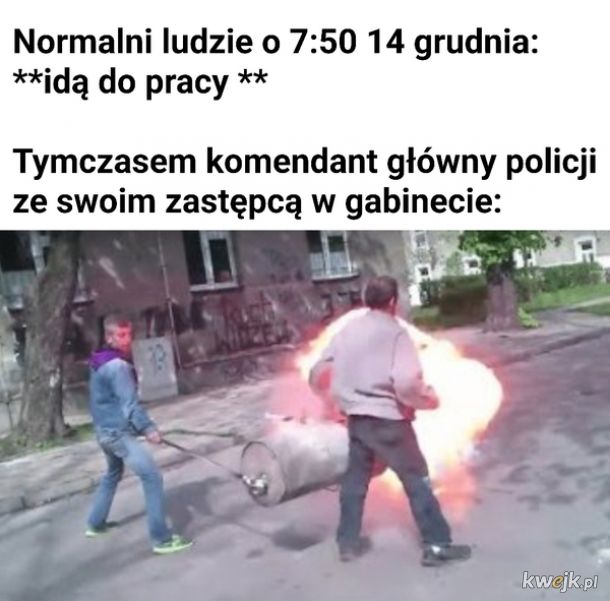 Memy, które zalały internet po tym, jak komendant odpalił granatnik w Komendzie Głównej Policji, obrazek 12