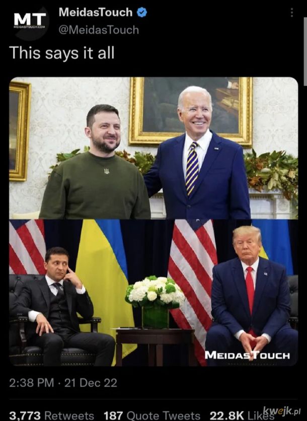 Zelenky z prezydentem vs z ruskim agentem