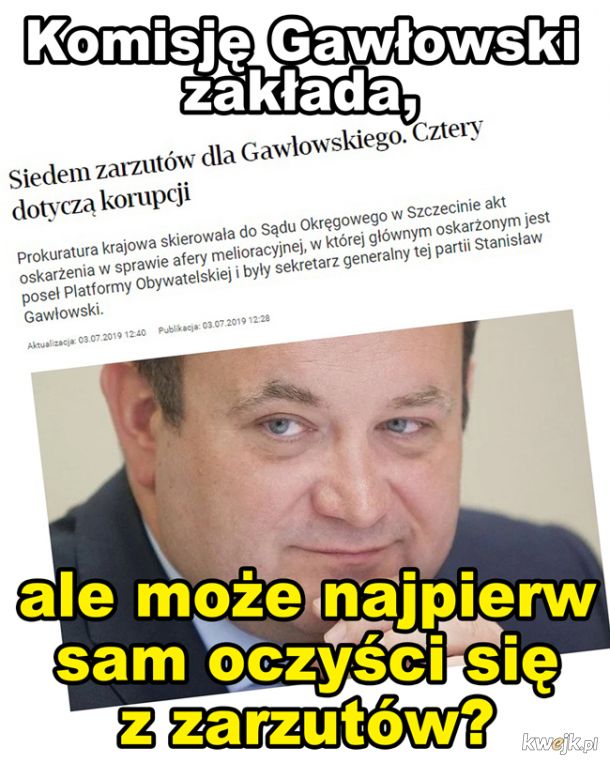 Komisję Gawłowski zakłada