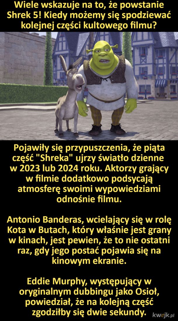 Scenariusz do "Shrek 5" podobno jest już gotowy